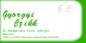 gyorgyi czikk business card