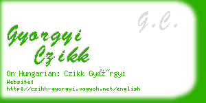 gyorgyi czikk business card